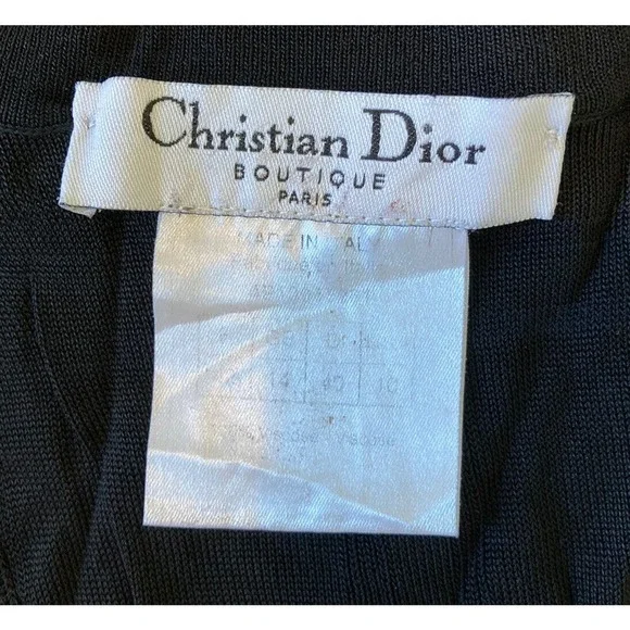 Christian Dior Bodycon Sleeveless Dress Size 10 Women’s Black